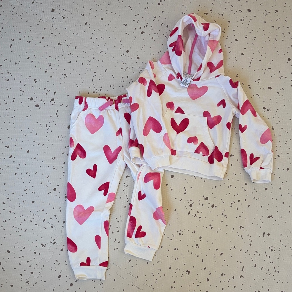 Flapdoodles Pink Heart Outfit Size 5/6